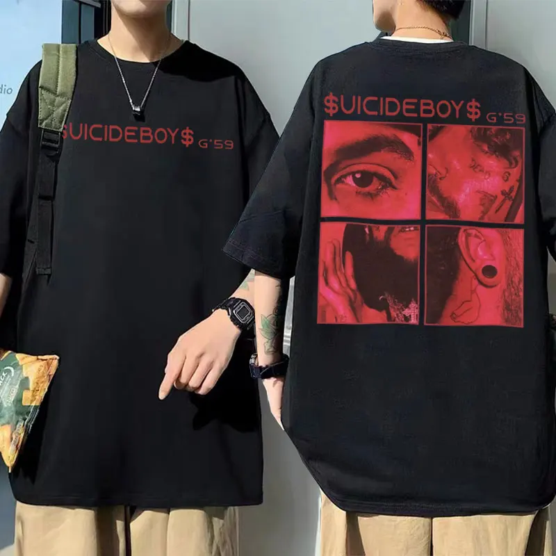 Rapper Suicideboys Graphic Print Tshirt Men Women Gothic Oversized Streetwear Men's Hip Hop T Shirt Male Heavyweight Rap T-shirt
Rapper Suicideboys Graphic Print Tshirt Men Women Gothic Oversized Streetwear Men's Hip Hop T Shirt Male Heavyweight Rap T-shirt