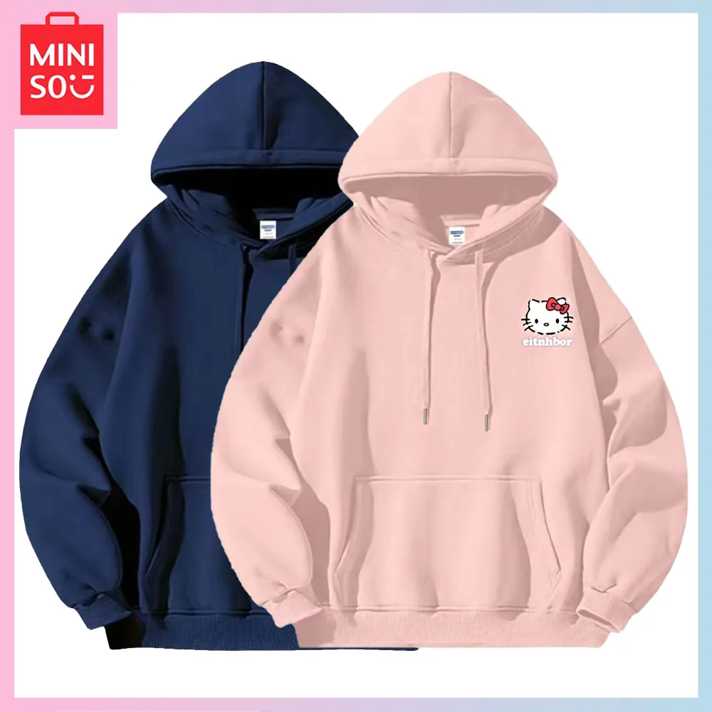 Miniso Cartoon Print Hellokitty Round Neck Hoodie Girl Ins Fashion Casual Autumn Winter Long Sleeved Top Birthday Christmas Gift 
Miniso Cartoon Print Hellokitty Round Neck Hoodie Girl Ins Fashion Casual Autumn Winter Long Sleeved Top Birthday Christmas Gift
