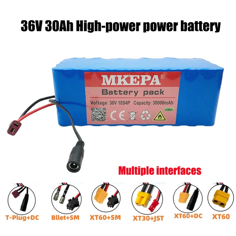 36V 42V 10S4P 30Ah 18650 High-Capacity Power 42V 750W 1000W Lithium Battery Pack For Electric Car Bicycle Scooter Belt 30A BMS
36V 42V 10S4P 30Ah 18650 High-Capacity Power 42V 750W 1000W Lithium Battery Pack For Electric Car Bicycle Scooter Belt 30A BMS