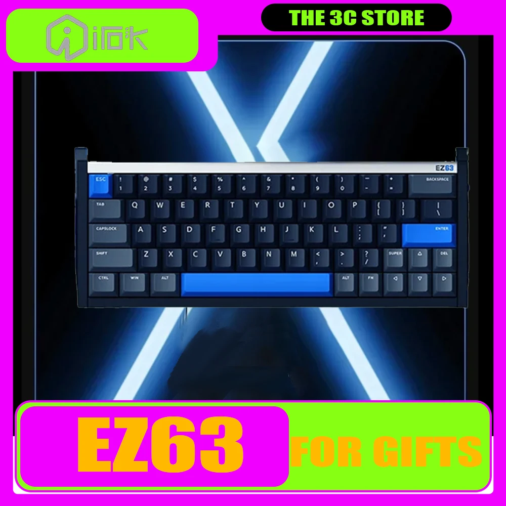 IQUNIX EZ63 EZ60 Клавиатура с магнитным переключателем 8K из алюминиевого сплава RGB