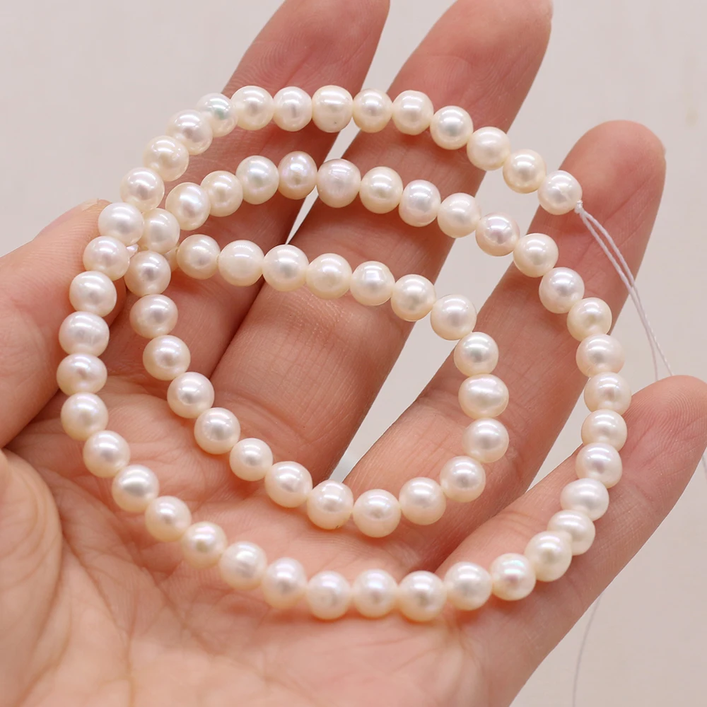 4-5mm Natural Freshwater Pearl Beads White Round Mother of Pearl Loose Beads For Jewelry Making DIY Necklace Bracelet Accessory 
4-5mm Natural Freshwater Pearl Beads White Round Mother of Pearl Loose Beads For Jewelry Making DIY Necklace Bracelet Accessory