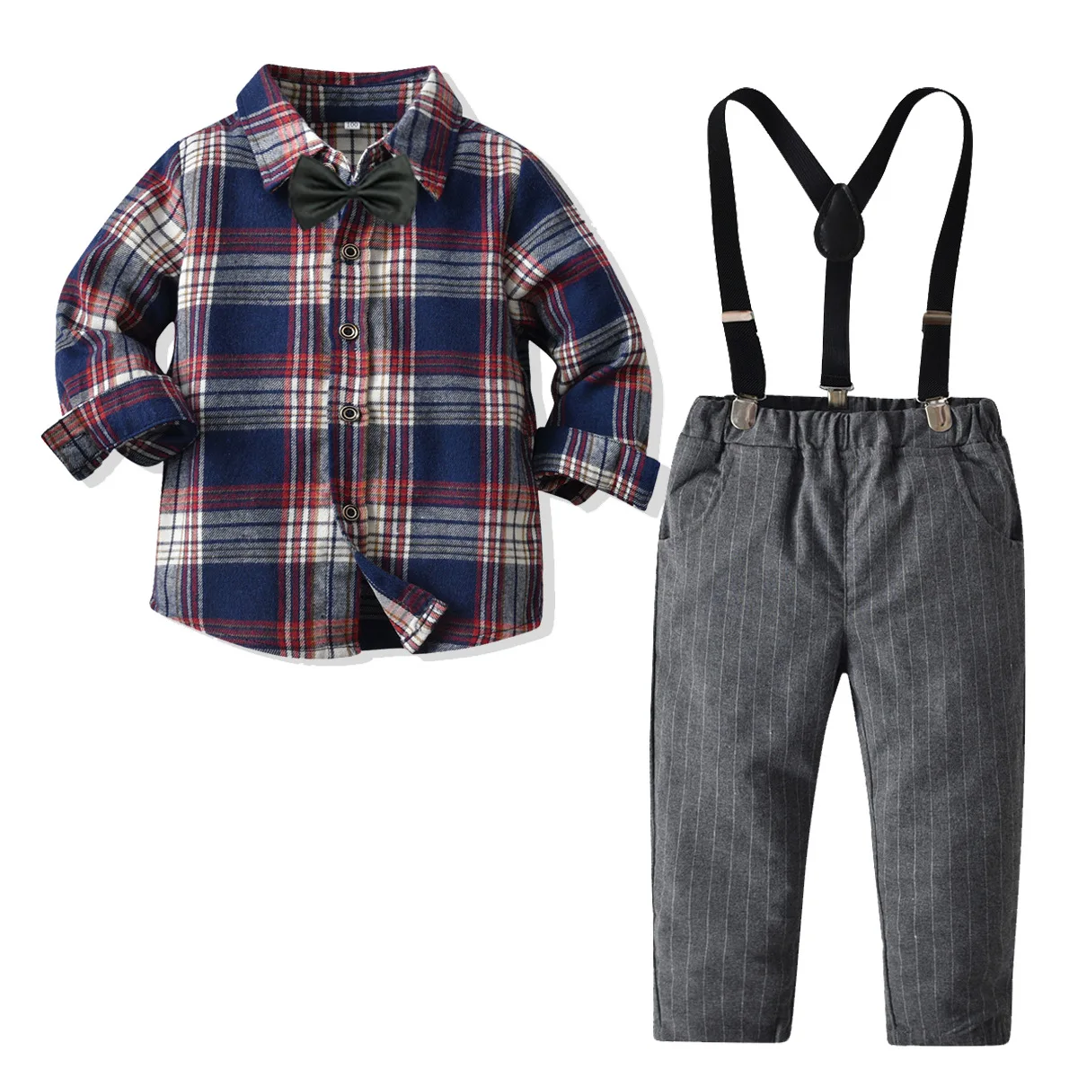 Infant Boy Clothes Set Wedding Party Toddler Kids Bowtie Plaid Shirt + Suspender Pants Suit Baby Gentleman Clothing Sets
Infant Boy Clothes Set Wedding Party Toddler Kids Bowtie Plaid Shirt + Suspender Pants Suit Baby Gentleman Clothing Sets
