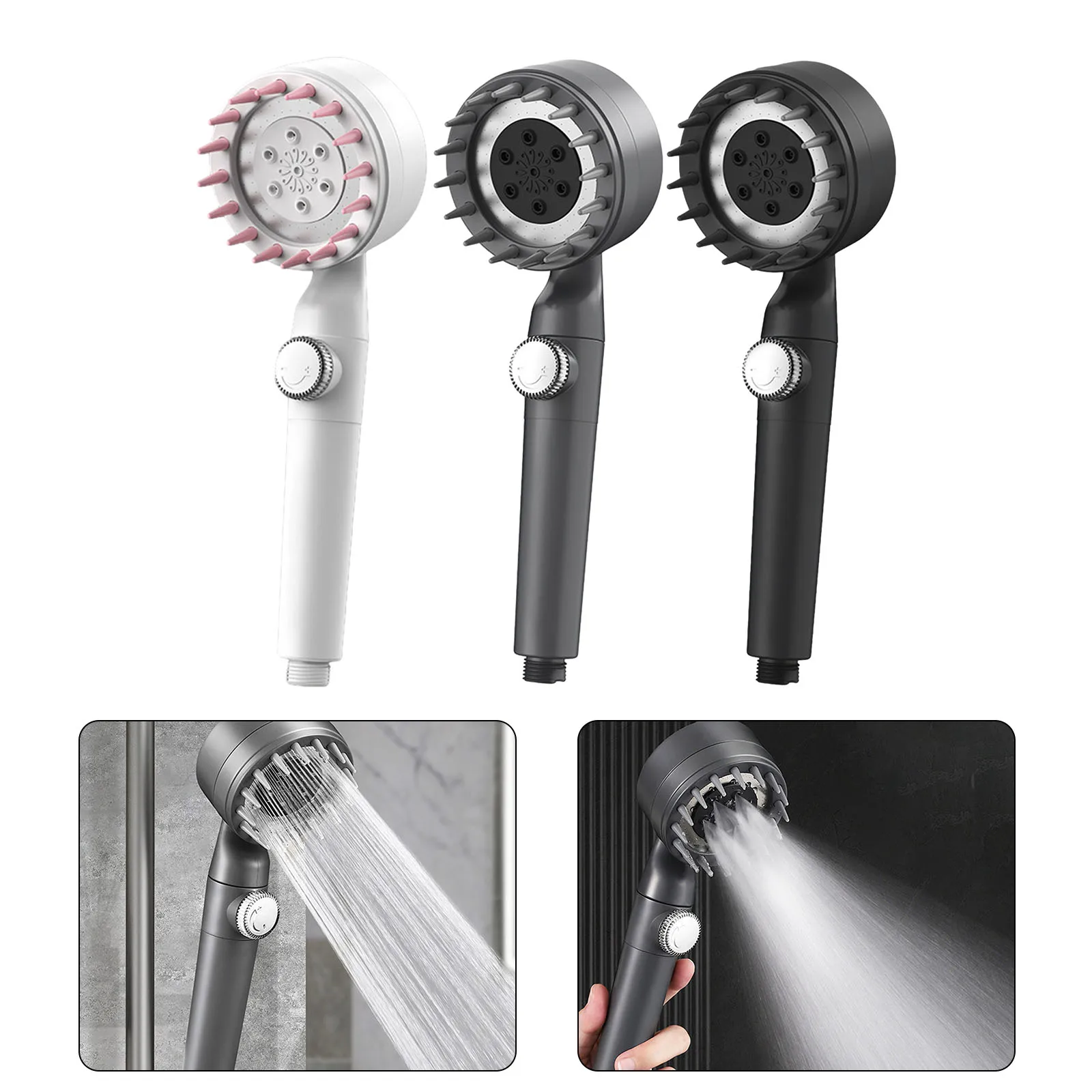 High-Pressure Hand Shower Head Nozzle Handheld Massage Shower Nozzle With No-punch Bracket Shower Hose Three Mode Wear Resistant
High-Pressure Hand Shower Head Nozzle Handheld Massage Shower Nozzle With No-punch Bracket Shower Hose Three Mode Wear Resistant
