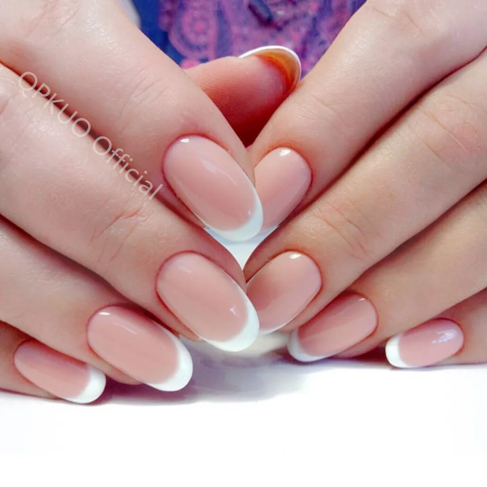 24Pcs DIY Natural Pink French Fake Nail With Adhesive Reusable Oval Artificial Press On False Nail Finger Tip Manicure Tool
24Pcs DIY Natural Pink French Fake Nail With Adhesive Reusable Oval Artificial Press On False Nail Finger Tip Manicure Tool
