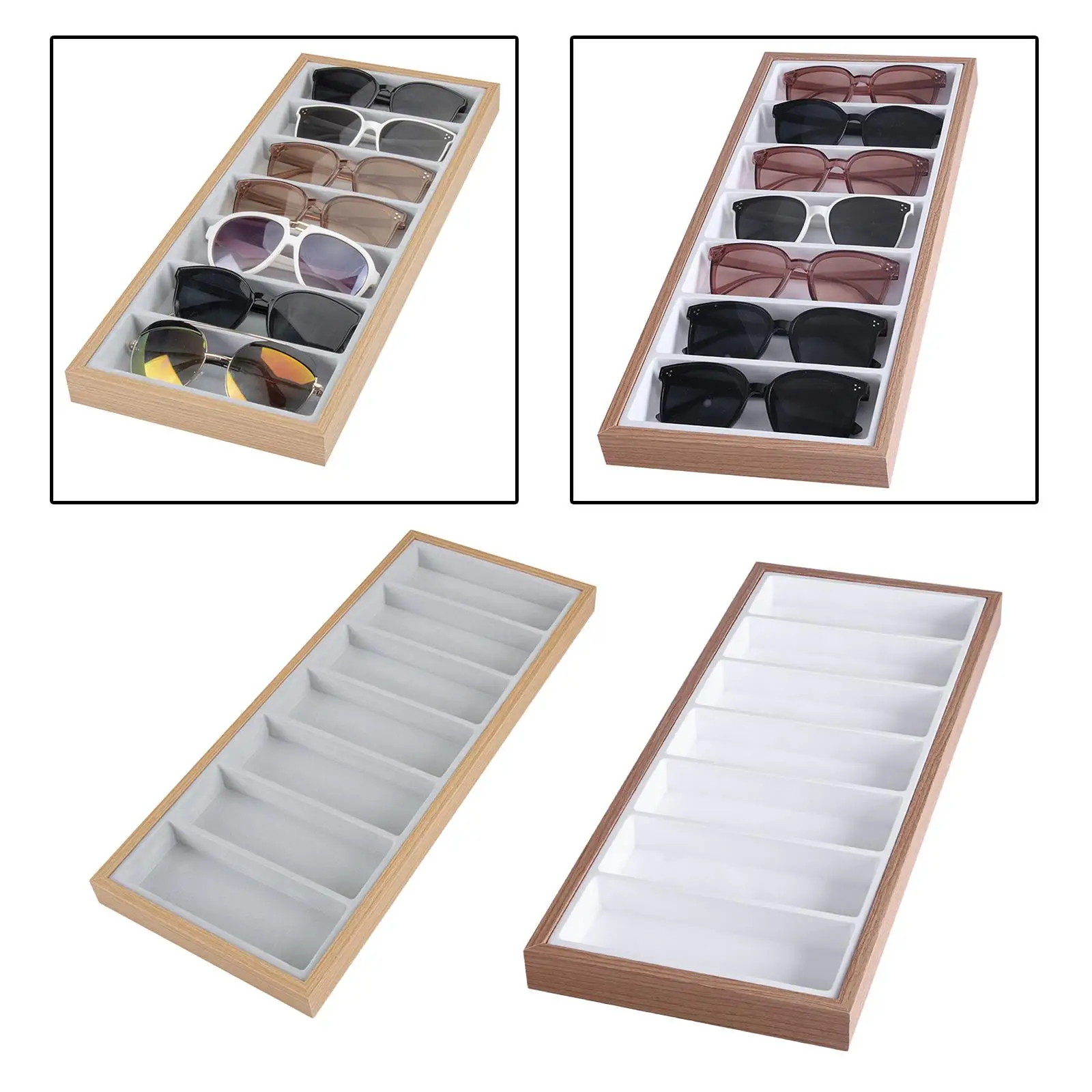 7 Glasses Velvet Grid Display Visualization Organizer Box Storage Box
7 Glasses Velvet Grid Display Visualization Organizer Box Storage Box