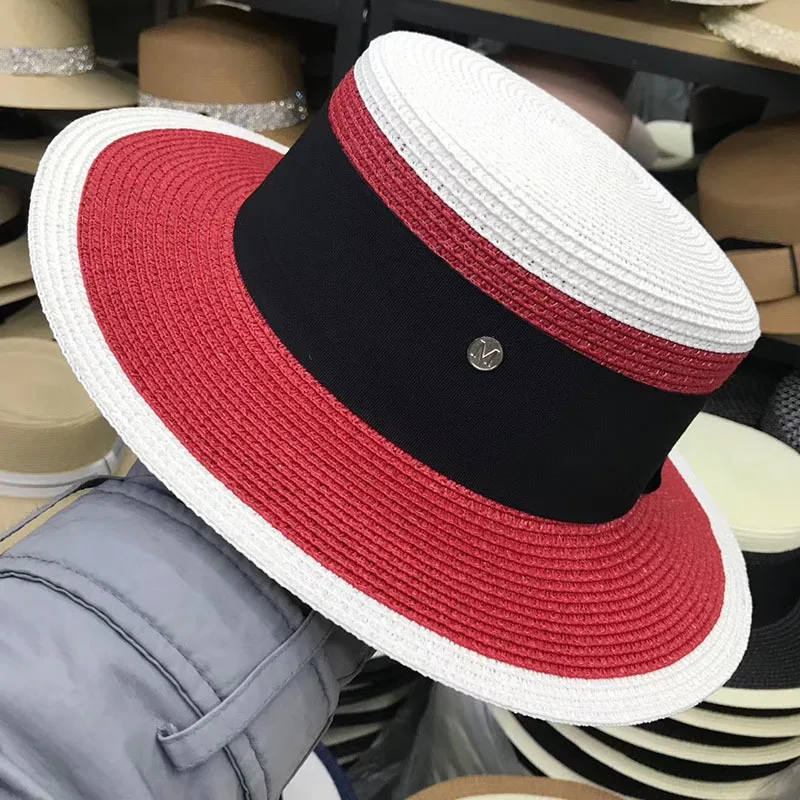 New Color Matching Block Sun Adult Female Women Girl Summer Flat Roof Outdoor Beach Travel Photo British Woven Hats 3MZ22X
New Color Matching Block Sun Adult Female Women Girl Summer Flat Roof Outdoor Beach Travel Photo British Woven Hats 3MZ22X