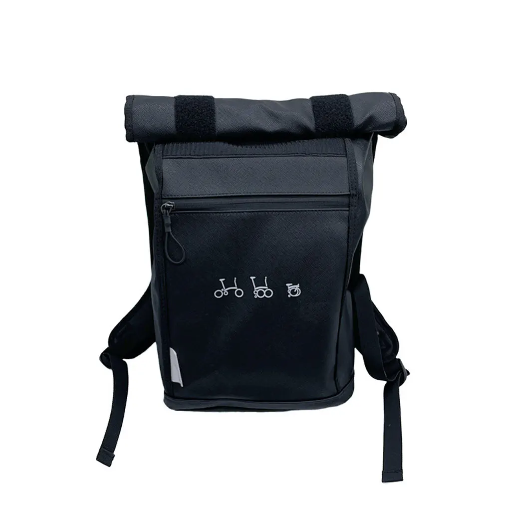 

Front Carrier Backpack For Bicycles - Easy Installation Large Capacity Bicycles Front Folding Black 13 inches
