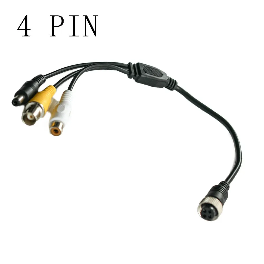 

Practical 4 PIN Aviation To BNC RCA Cable With Video Audio Cameras DC Power Camera Cable For CCTV Video Recorders 1.1FT 1PC 30CM
