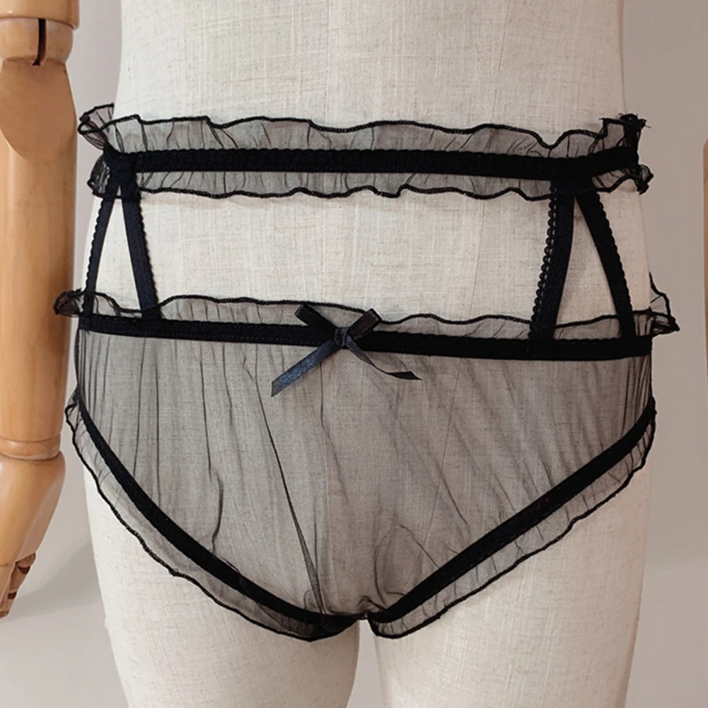 Sexy Men Sissy Briefs Lace See-Through Thongs Ultra-thin Mesh Hollow Panties Solid Bow Underwear Gay Man Erotic Lingerie
Sexy Men Sissy Briefs Lace See-Through Thongs Ultra-thin Mesh Hollow Panties Solid Bow Underwear Gay Man Erotic Lingerie