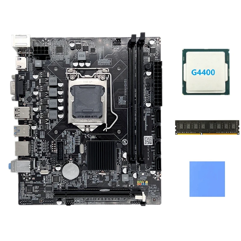 H110 Computer Motherboard LGA1151 Supports Celeron G3900 G3930 Series CPU+G4400 CPU+DDR4 4GB 2133Mhz RAM+Thermal Pad
H110 Computer Motherboard LGA1151 Supports Celeron G3900 G3930 Series CPU+G4400 CPU+DDR4 4GB 2133Mhz RAM+Thermal Pad