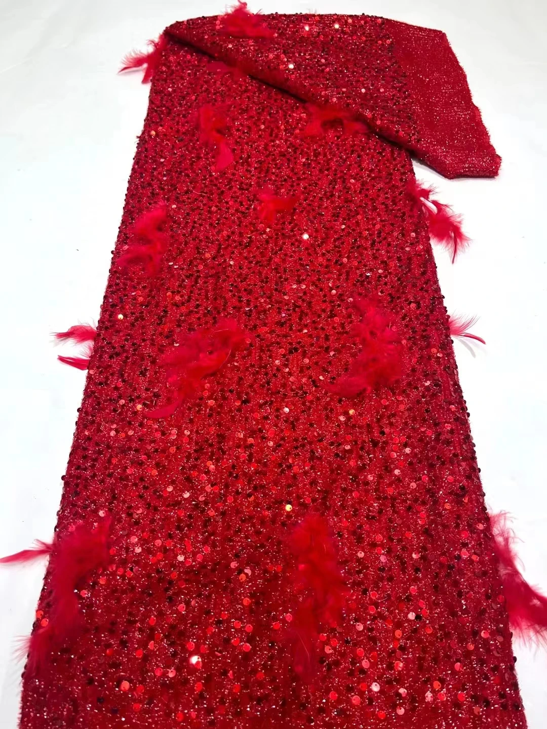 2023 Nigerian Fashion Handmade Feather Fluffy Lace Fabric African Luxury Sequins Fabric French For Wedding Bride Party Cloth
2023 Nigerian Fashion Handmade Feather Fluffy Lace Fabric African Luxury Sequins Fabric French For Wedding Bride Party Cloth