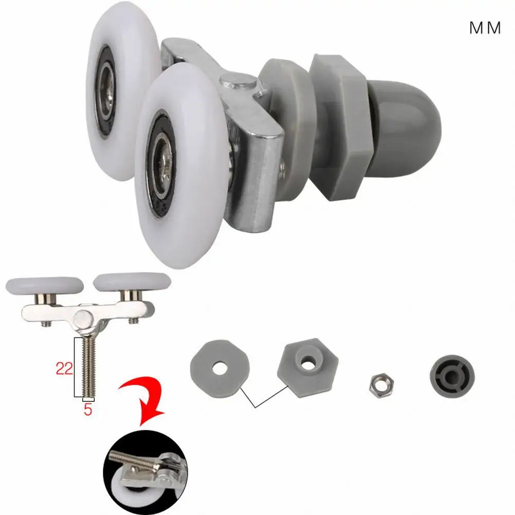 

Practical Useful Durable Shower Door Rollers Wheels Tool Wear-Resistant 19/23/25/27mm Dia Accessories Bathroom