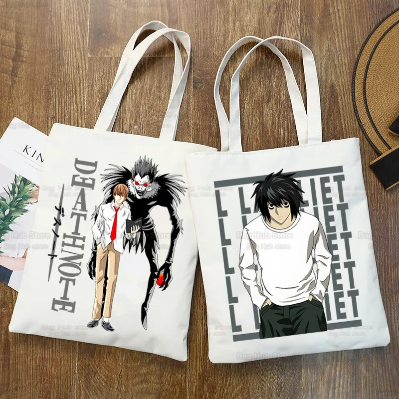 Death Note Package Elegant Canvas Bag Anime L Ryuk Ryuuku Handbags Shoulder Bags Casual Animation Collectable Shopping Bag Girls
Death Note Package Elegant Canvas Bag Anime L Ryuk Ryuuku Handbags Shoulder Bags Casual Animation Collectable Shopping Bag Girls