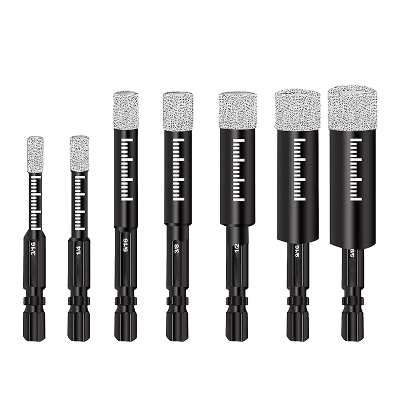 7Pcs Dry Diamond Drill Bits Set For Granite Ceramic Marble Tile Stone Glass Materials Hex Shank Diamond Hole Saw Kit
7Pcs Dry Diamond Drill Bits Set For Granite Ceramic Marble Tile Stone Glass Materials Hex Shank Diamond Hole Saw Kit