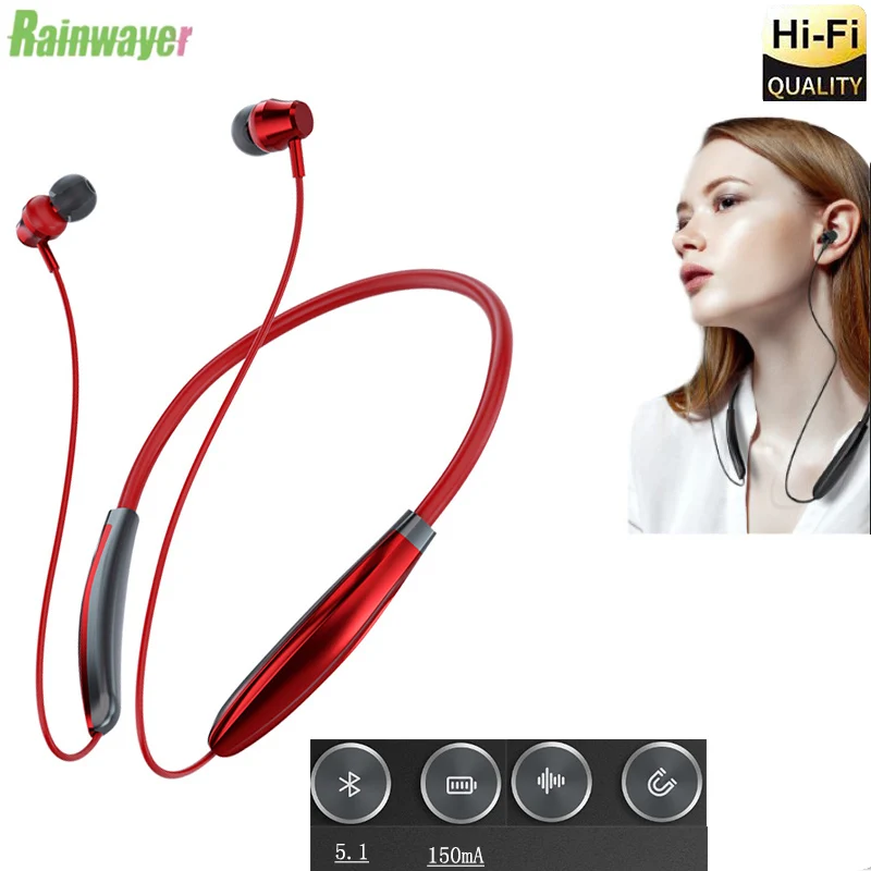 Wireless Bluetooth 5.1 Headset Earphone Magnetic Sports Headphone Earplugs 9D Noise Reduction Subwoofer Stereo Headset for IOS
Wireless Bluetooth 5.1 Headset Earphone Magnetic Sports Headphone Earplugs 9D Noise Reduction Subwoofer Stereo Headset for IOS