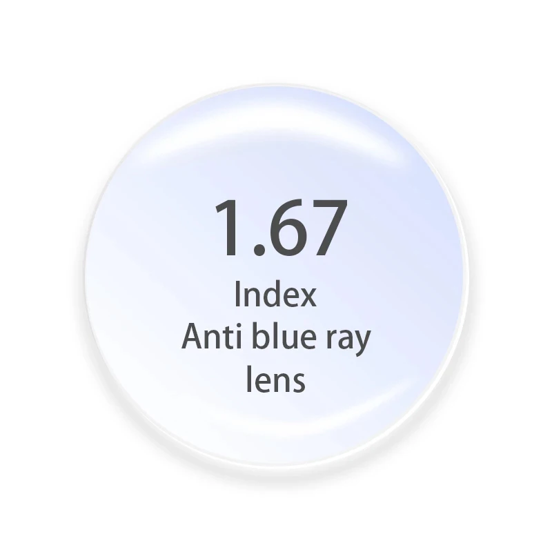 

1.67 Index Anti-Blue Ray Prescription Lenses Aspherical Computer Professional Lenses Anti-Radiation Optical Myopia Hyperopia Len