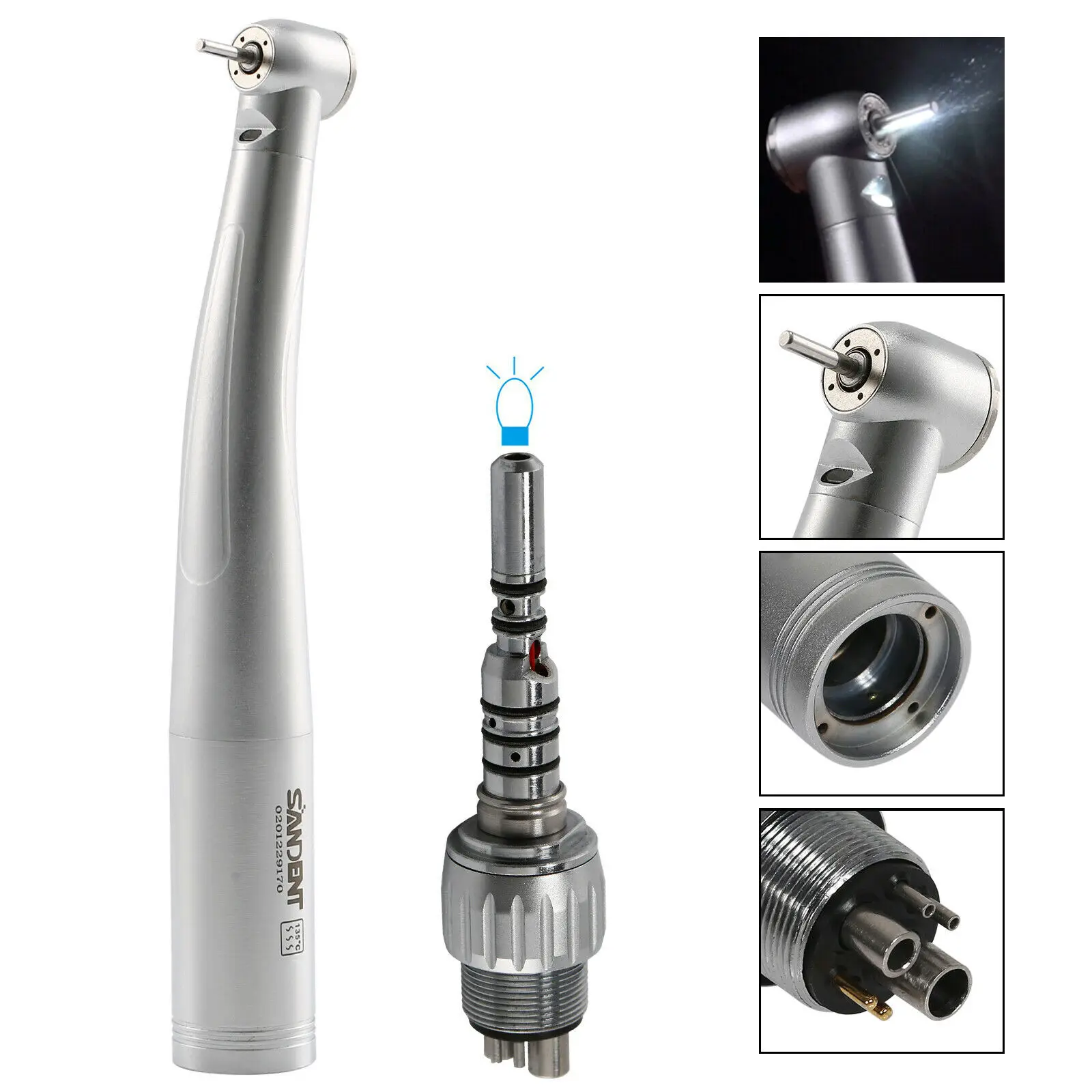 Dental Fiber Optic High Speed Handpiece Standard Head Three Water Spray Turbine With 6Hole LED Quick Coupler Fit Kavo
Dental Fiber Optic High Speed Handpiece Standard Head Three Water Spray Turbine With 6Hole LED Quick Coupler Fit Kavo