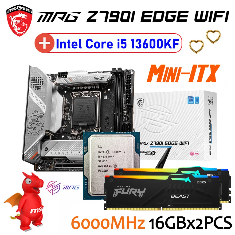 Процессор Intel Core i5 13600KF с MSI MPG Z790I EDGE WIFI DDR5 материнская плата LGA1700 материнская плата Kingston 6000 МГц 32 Гб RGB комбо
Процессор Intel Core i5 13600KF с MSI MPG Z790I EDGE WIFI DDR5 материнская плата LGA1700 материнская плата Kingston 6000 МГц 32 Гб RGB комбо