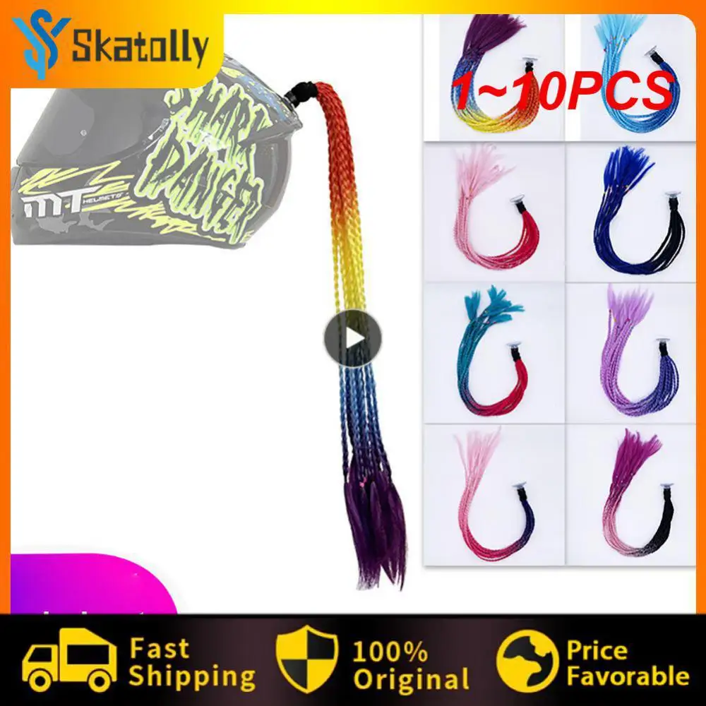 1~10PCS Motorcycle Helmet Braids Woman Braids New for Motorbike Helmets Muluticolors Pigtail Ponytail With Sucker Bow
1~10PCS Motorcycle Helmet Braids Woman Braids New for Motorbike Helmets Muluticolors Pigtail Ponytail With Sucker Bow