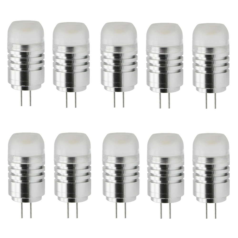 

10pcs/lot High Power G4 2W LED Light Bulb DC 12V JC Bi-Pin Base Lamp Aluminum Warm Cold White Replace 10W 20W Halogen Light