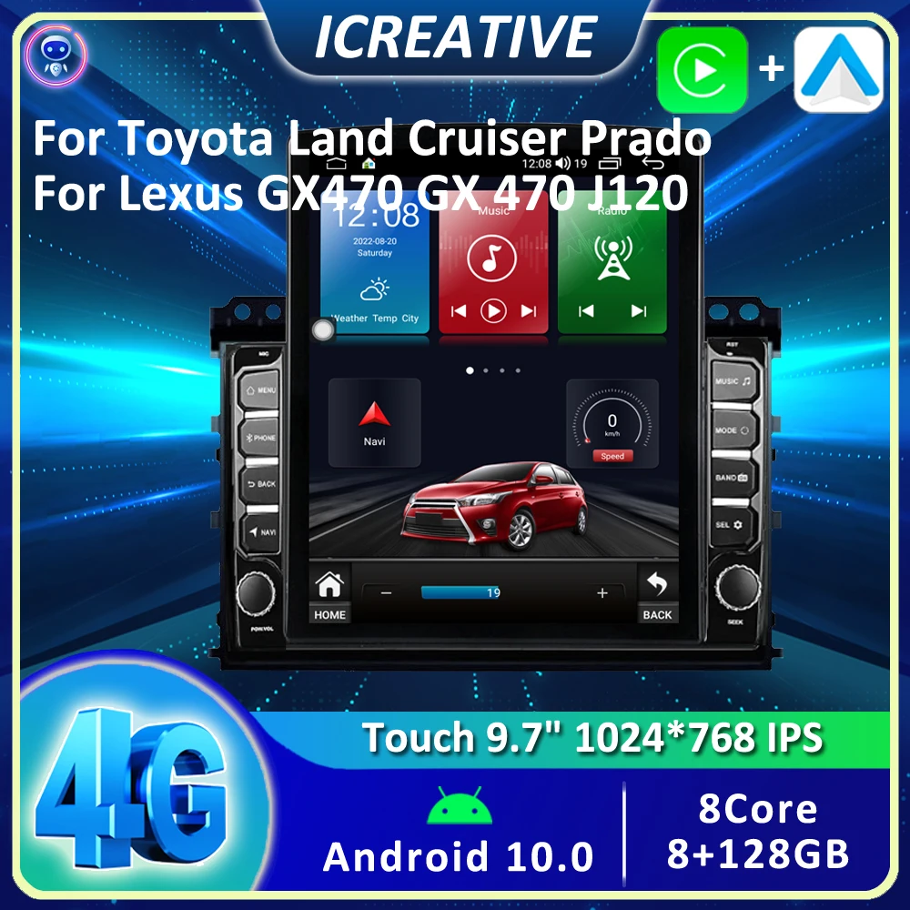 Для Toyota Land Cruiser Prado 120 3 III для Lexus GX470 GX 470 J120 2002-2009 экран Тесла Android автомобильное радио мультимедийное видео
Для Toyota Land Cruiser Prado 120 3 III для Lexus GX470 GX 470 J120 2002-2009 экран Тесла Android автомобильное радио мультимедийное видео