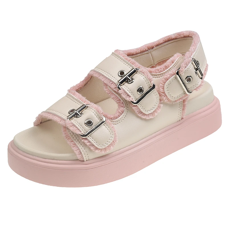 Genuine Leather Fashionable Raw Edge Buckle Sandals 2023 Summer New Thick Sole Leather Outwear Beach Shoes
Genuine Leather Fashionable Raw Edge Buckle Sandals 2023 Summer New Thick Sole Leather Outwear Beach Shoes