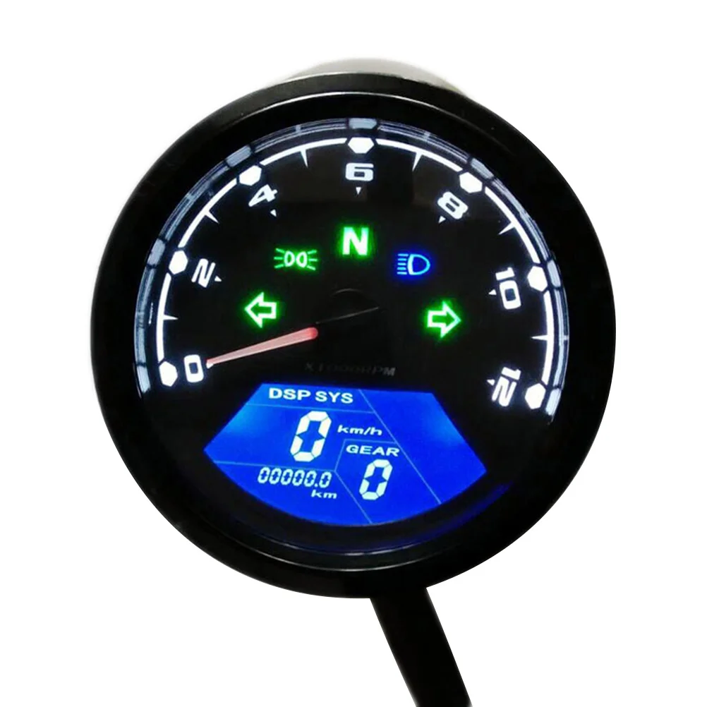 

12000RPM LCD Digital Speedometer Tachometer Odometer Speedo Meter Tacho Tachometer Gauge for Motorcycle