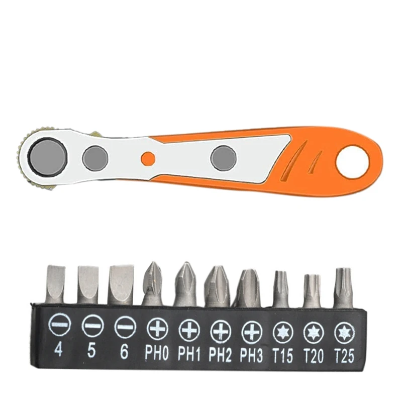 Magnetic Screwdriver Set, 11 Pieces, 110 mm, Mini Ratchets and with 1/4 Inch, 10 Models, Screwdriver Bits
Magnetic Screwdriver Set, 11 Pieces, 110 mm, Mini Ratchets and with 1/4 Inch, 10 Models, Screwdriver Bits