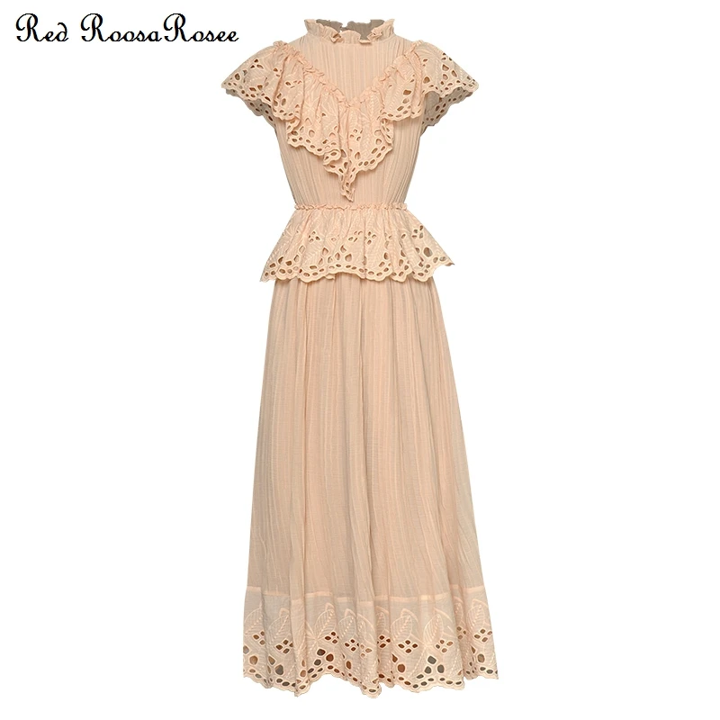 Red RoosaRosee Stand Collar Ruffles Embroidery Hollow-out False Two Piece New Party Dress Female Vestidos Robe Femme Summer 2022
Red RoosaRosee Stand Collar Ruffles Embroidery Hollow-out False Two Piece New Party Dress Female Vestidos Robe Femme Summer 2022