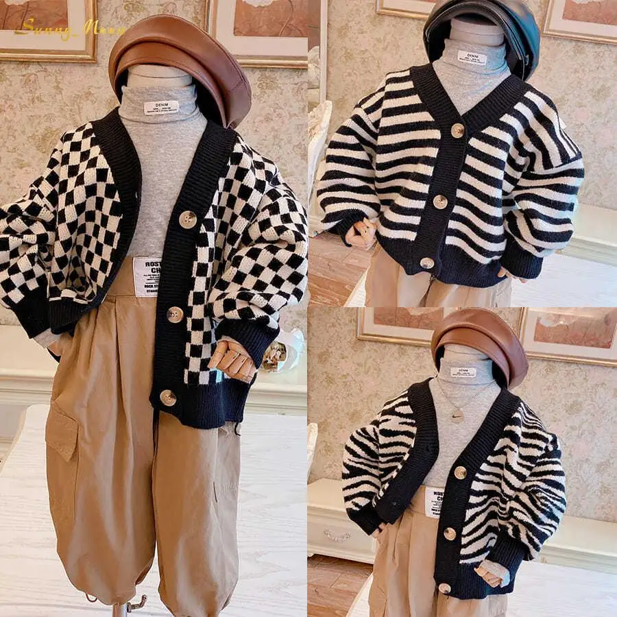 Fashion Children Cothes Korean Sweaters Boys And Girls Handsome V-Neck Comfortable Knitted Cardigan Infant Toddler Child 3-14Y
Fashion Children Cothes Korean Sweaters Boys And Girls Handsome V-Neck Comfortable Knitted Cardigan Infant Toddler Child 3-14Y