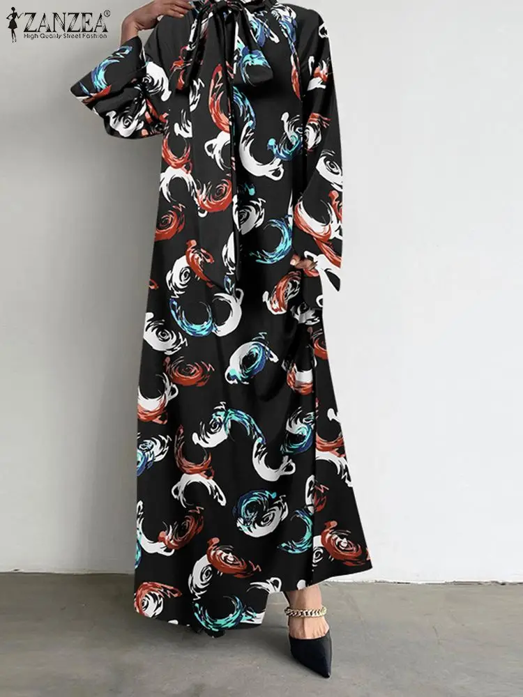 ZANZEA Women Fashion Printed Vestidos Vintage Bow Tie Neck Long Dresses 2023 Long Sleeve Maxi Dress Casual Loose Party Robes
ZANZEA Women Fashion Printed Vestidos Vintage Bow Tie Neck Long Dresses 2023 Long Sleeve Maxi Dress Casual Loose Party Robes