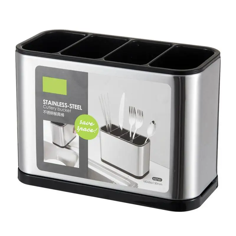 Kitchen Cutlery Organizer Stainless Steel Cutlery Storage Bucket Knife Stand Drain Storage Holder For Spoon Fork Chopstick
Kitchen Cutlery Organizer Stainless Steel Cutlery Storage Bucket Knife Stand Drain Storage Holder For Spoon Fork Chopstick