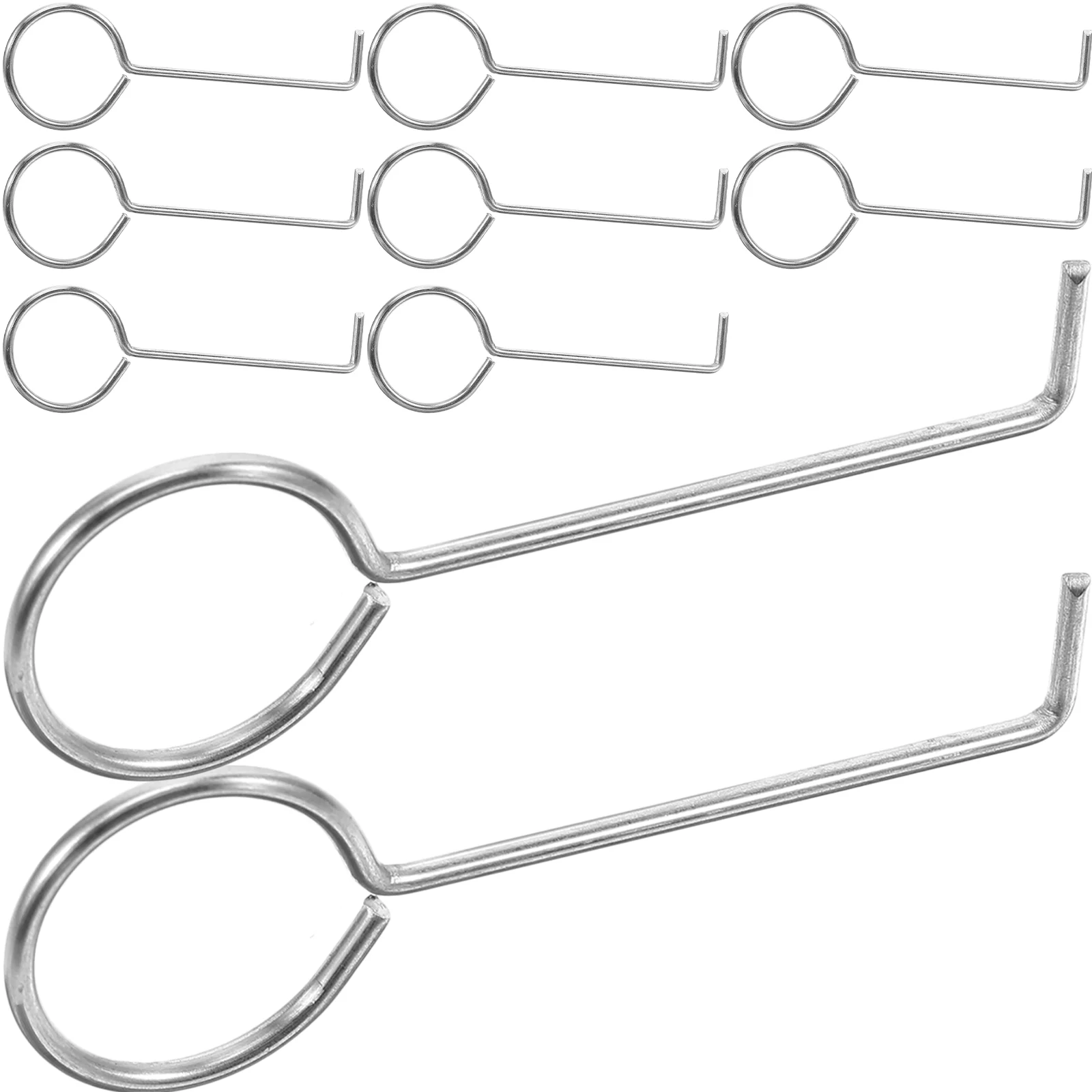 10Pcs Stainless Drain Hook Floor Drain Lifting Hook Metal Drain Removal Tool Floor Drain Removal Hook
10Pcs Stainless Drain Hook Floor Drain Lifting Hook Metal Drain Removal Tool Floor Drain Removal Hook