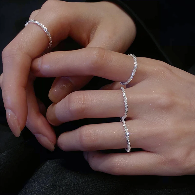 Fashion Silver Color Sparkling Ring For Women Girls Korean Simple Style Versatile Decorative Compact Index Finger Rings Jewelry
Fashion Silver Color Sparkling Ring For Women Girls Korean Simple Style Versatile Decorative Compact Index Finger Rings Jewelry