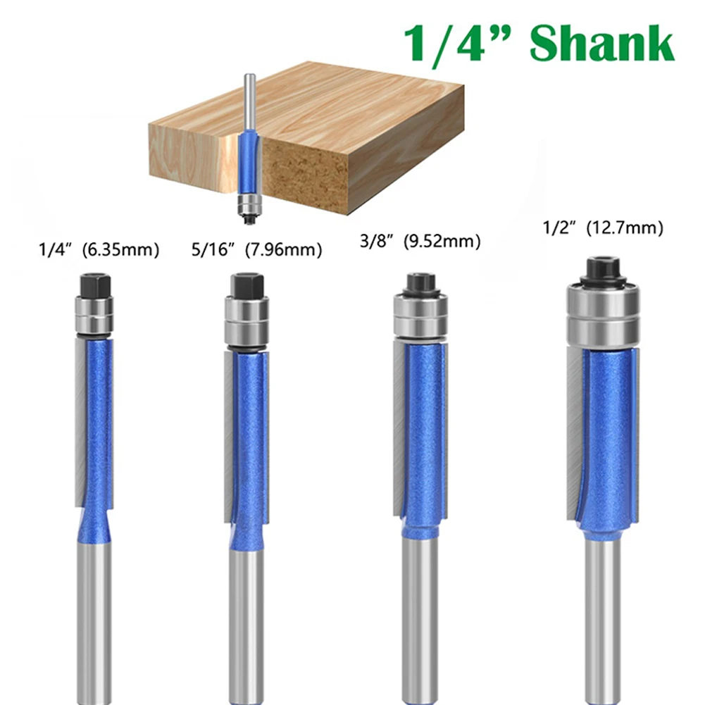 Flush Trim Bit Router Bit 6.35mm Shank Bits Double Bearing Milling Cutter Woodworking Tools Power Tool Accessories
Flush Trim Bit Router Bit 6.35mm Shank Bits Double Bearing Milling Cutter Woodworking Tools Power Tool Accessories