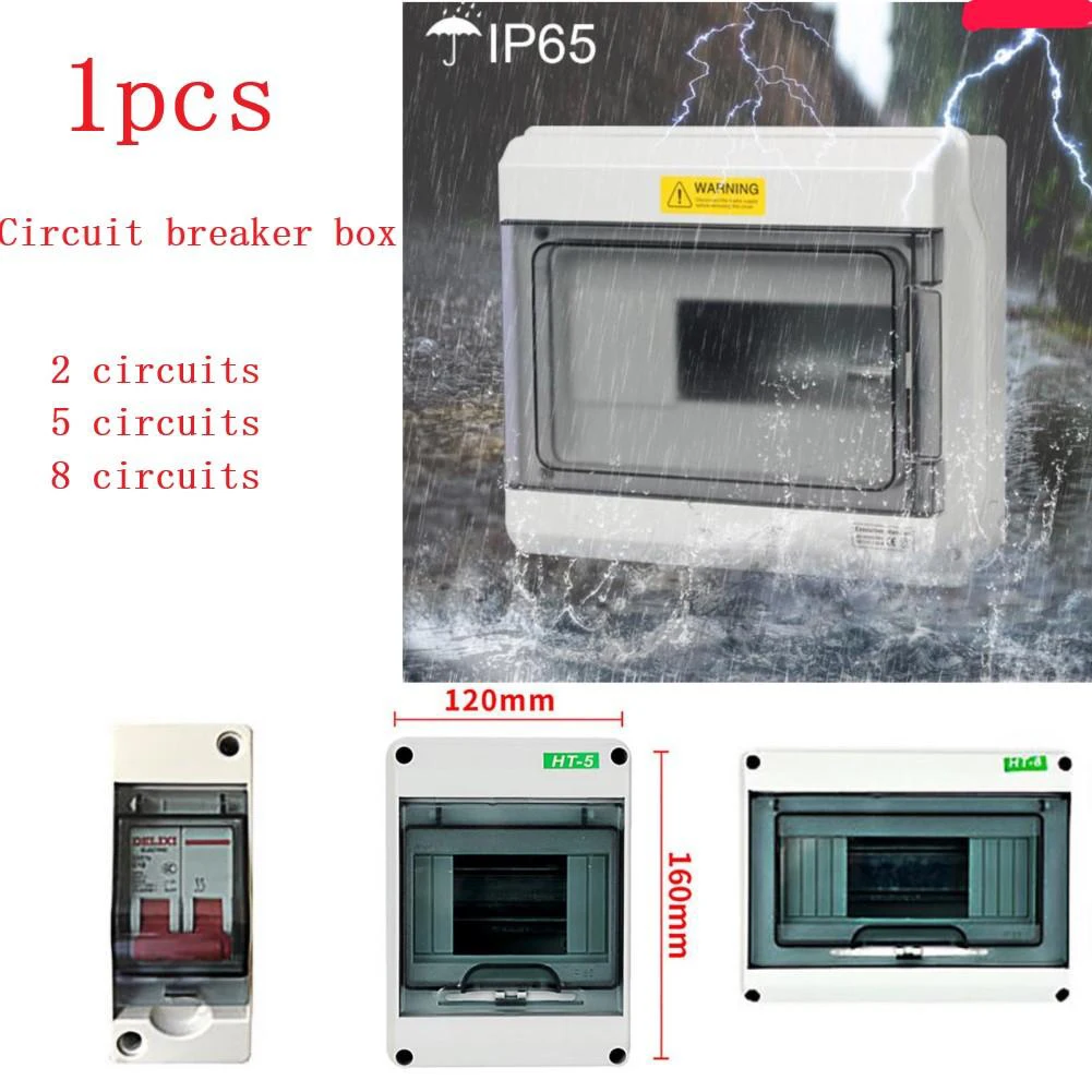 Waterproof Fuse Switch Box 2 Way Garage Mini Consumer Unit 40A 30mA RCD + 2 MCB'S Fuse Box Outdoor Plastic Distribution Box
Waterproof Fuse Switch Box 2 Way Garage Mini Consumer Unit 40A 30mA RCD + 2 MCB'S Fuse Box Outdoor Plastic Distribution Box