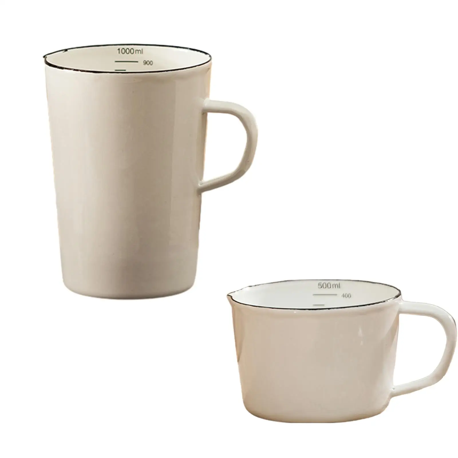 Baking Measuring Cup Pitcher with Scale Multifunctional Enamel 1000ml/500ml Pouring Cup for Bar Kitchen Restaurant Bakery
Baking Measuring Cup Pitcher with Scale Multifunctional Enamel 1000ml/500ml Pouring Cup for Bar Kitchen Restaurant Bakery