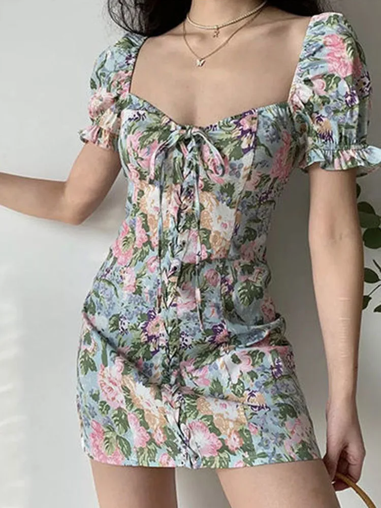 Jmprs Vintage Square Collar Women Mini Dress High Waist Summer Short Puff Sleeve Print Floral A Line Female Vestidos New
Jmprs Vintage Square Collar Women Mini Dress High Waist Summer Short Puff Sleeve Print Floral A Line Female Vestidos New