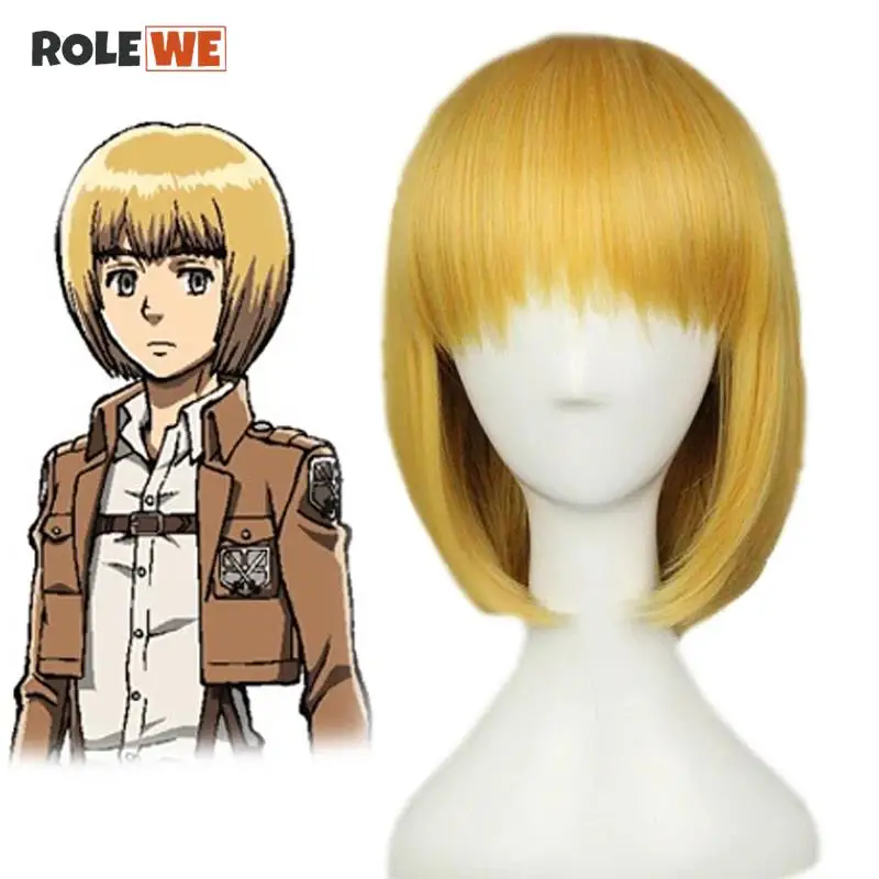 Attack On Titan Armin Arlert Cosplay Wig Short Silky Straight Shaggy Layered Golden Bob Heat Resistant Synthetic Wigs + Wig Cap
Attack On Titan Armin Arlert Cosplay Wig Short Silky Straight Shaggy Layered Golden Bob Heat Resistant Synthetic Wigs + Wig Cap