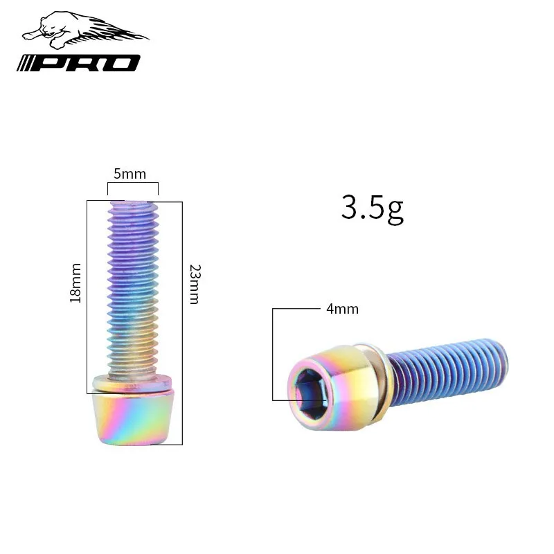 6pcs M5x18mm Handlebar Stem Screws Plated MTB Bicycle Steering Handlebar Stem Screws Bolts High Strength Titanium Bolts
6pcs M5x18mm Handlebar Stem Screws Plated MTB Bicycle Steering Handlebar Stem Screws Bolts High Strength Titanium Bolts