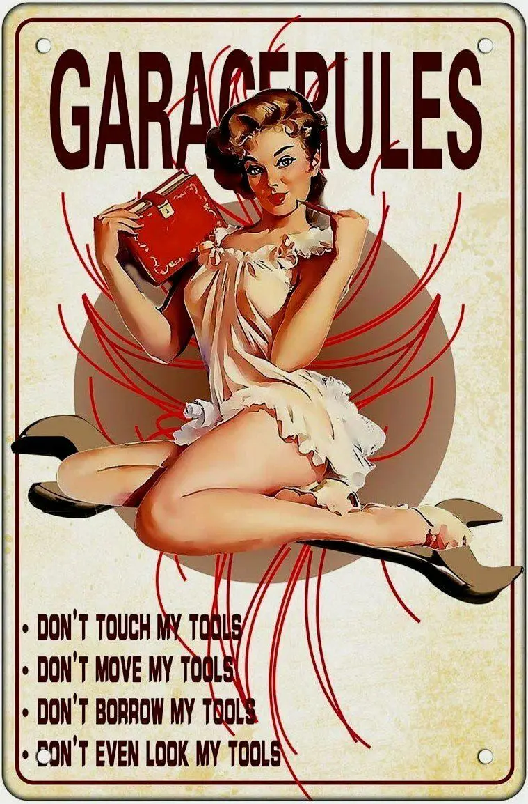 «Правила гаража», привлекательный металлический знак на булавке, мужская пещера, настенный Декор для дома, настенный плакат, винтажный деко... 
«Правила гаража», привлекательный металлический знак на булавке, мужская пещера, настенный Декор для дома, настенный плакат, винтажный деко...