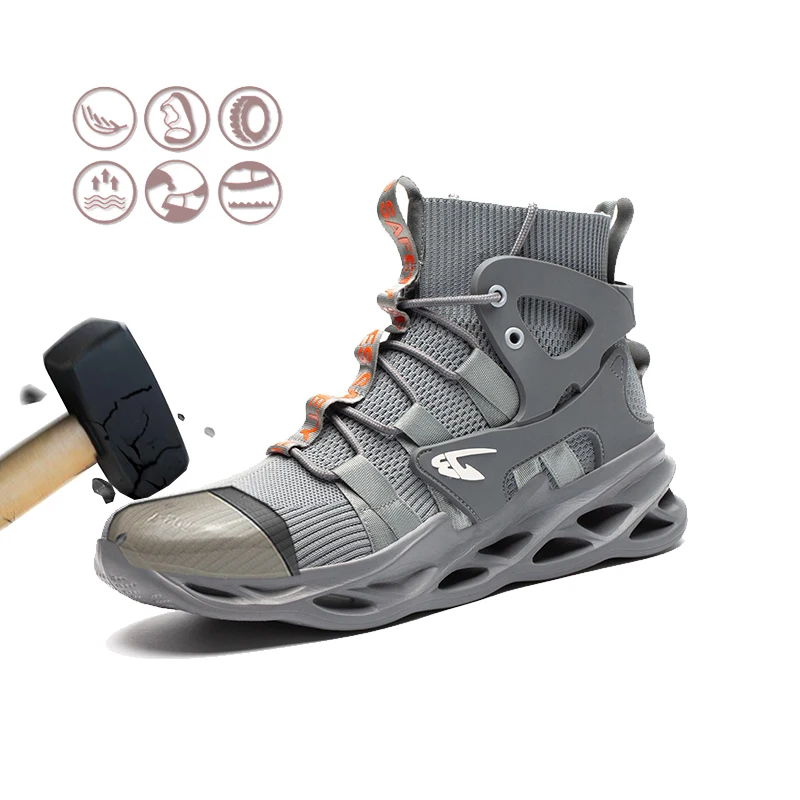 High-top Soft Cloth Breathable Sports Casual Shoes Unisex Anti-smashing Anti-piercing Steel Toe Cap Outdoor Work Protection Shoe
High-top Soft Cloth Breathable Sports Casual Shoes Unisex Anti-smashing Anti-piercing Steel Toe Cap Outdoor Work Protection Shoe
