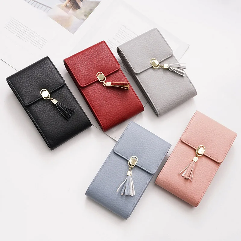 Shoulder Mobile Phone Bag for Women with Lock Solid Color Tassel Decoration Messenger Bags Multi-functional Wallet Handbags
Shoulder Mobile Phone Bag for Women with Lock Solid Color Tassel Decoration Messenger Bags Multi-functional Wallet Handbags
