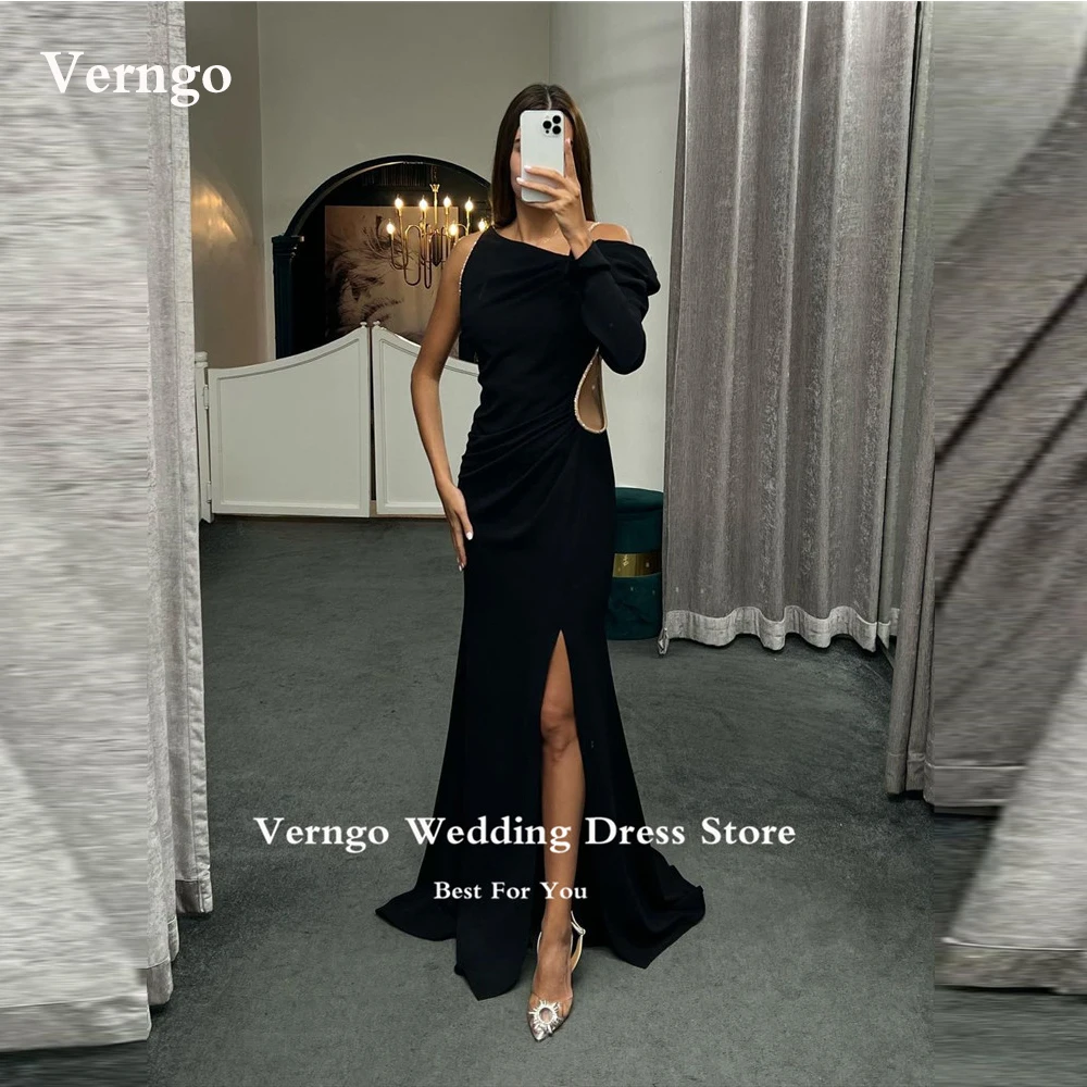 Verngo Black One Shoulder Long Sleeve Evening Dresses 2023 Women Formal Dress Cut-Out Waist Split Prom Gowns Matte Satin Fabic
Verngo Black One Shoulder Long Sleeve Evening Dresses 2023 Women Formal Dress Cut-Out Waist Split Prom Gowns Matte Satin Fabic