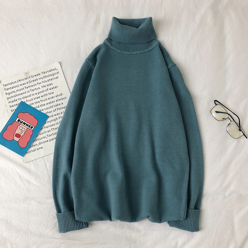 Autumn Men Turtleneck Sweater Warm Vintage High Collar Knitted Green Sweater Male Long Sleeve Top Pullover Men Casual Knitwear
Autumn Men Turtleneck Sweater Warm Vintage High Collar Knitted Green Sweater Male Long Sleeve Top Pullover Men Casual Knitwear