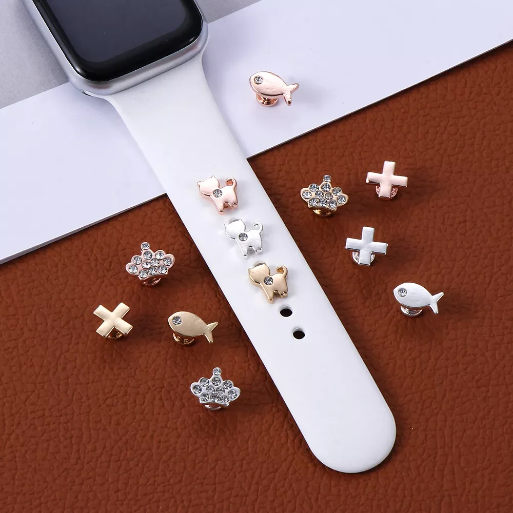 3Pcs New Metal Cat Fish Rivet Decorative Ring Nails For Apple Watch Band Ornament Charms Silicone Strap Accessories For iwatch
3Pcs New Metal Cat Fish Rivet Decorative Ring Nails For Apple Watch Band Ornament Charms Silicone Strap Accessories For iwatch