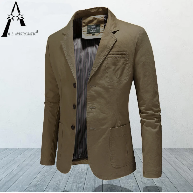 New Men's Blazers Male Spring Autumn Pure Cotton Solid Casual Stylish Man Vintage Clothing Outerwear Suit Jacket Coat Streetwear
New Men's Blazers Male Spring Autumn Pure Cotton Solid Casual Stylish Man Vintage Clothing Outerwear Suit Jacket Coat Streetwear