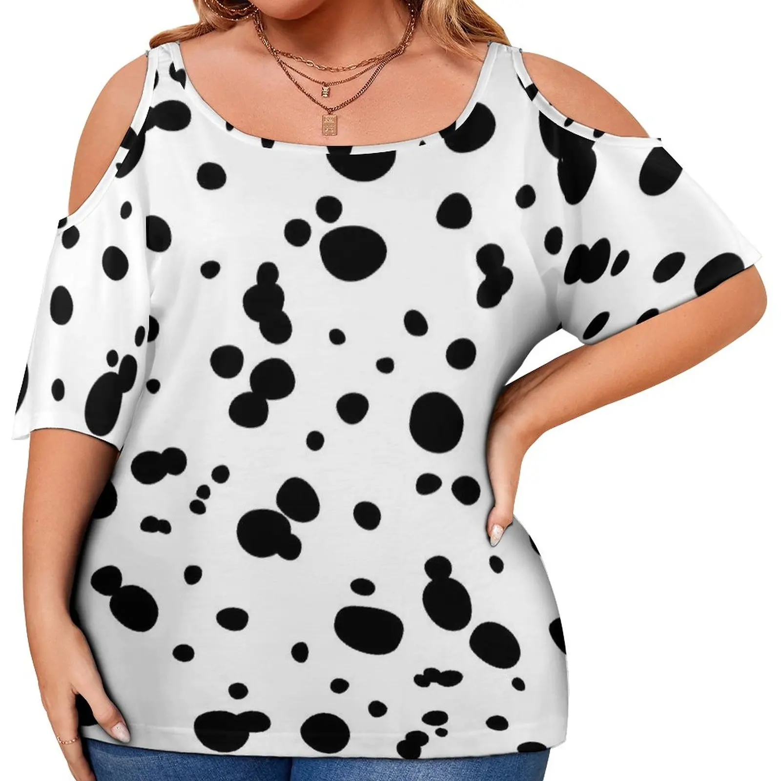 Dalmatian Spots Print T Shirt Animal Dots Funny T Shirts Short Sleeve Casual Tshirt Summer Graphic Tops Plus Size
Dalmatian Spots Print T Shirt Animal Dots Funny T Shirts Short Sleeve Casual Tshirt Summer Graphic Tops Plus Size