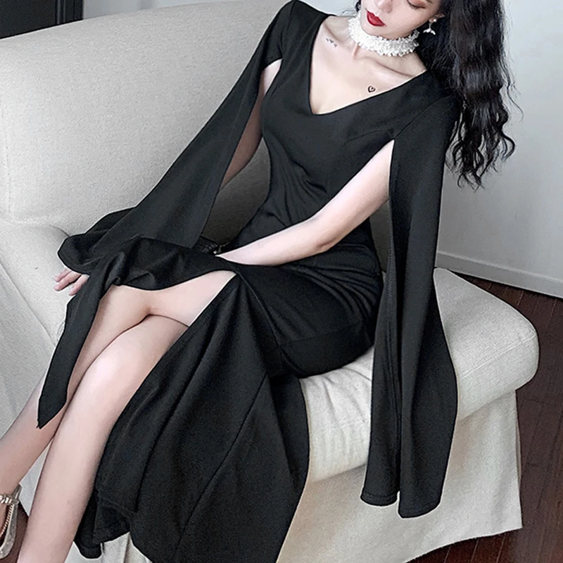 Dresses for Women Casual V Neck Korean Black Midi 2022 Spring Summer New Desigual Fashion Clothing Elegant Party Free Shipping
Dresses for Women Casual V Neck Korean Black Midi 2022 Spring Summer New Desigual Fashion Clothing Elegant Party Free Shipping