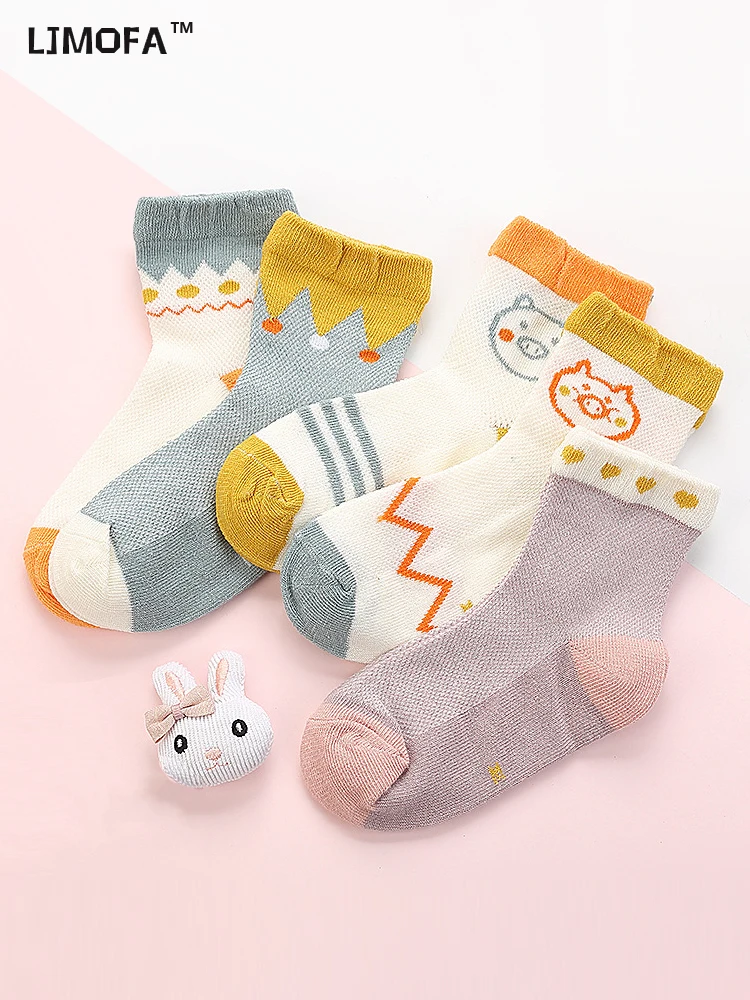 LJMOFA 5 Pairs/lot Cotton Baby Short Socks Toddler Boys Girls Summer Mesh Thin Sock Child Colorful Cute Soft Kids Boat Sock C103
LJMOFA 5 Pairs/lot Cotton Baby Short Socks Toddler Boys Girls Summer Mesh Thin Sock Child Colorful Cute Soft Kids Boat Sock C103